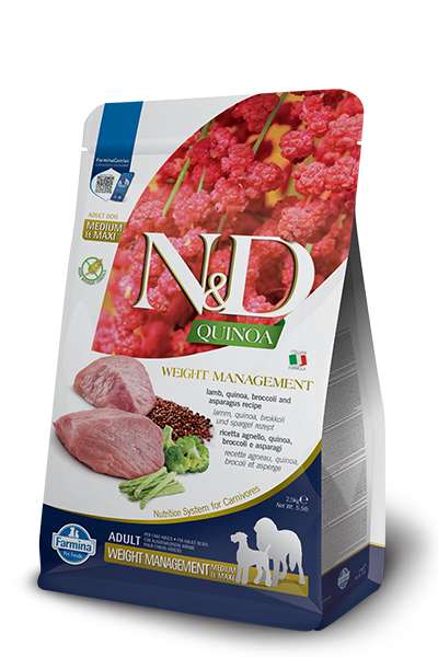 Farmina N&D Quinoa & Lamb for Weight Management Food for Dogs of Medium & Maxi Breeds