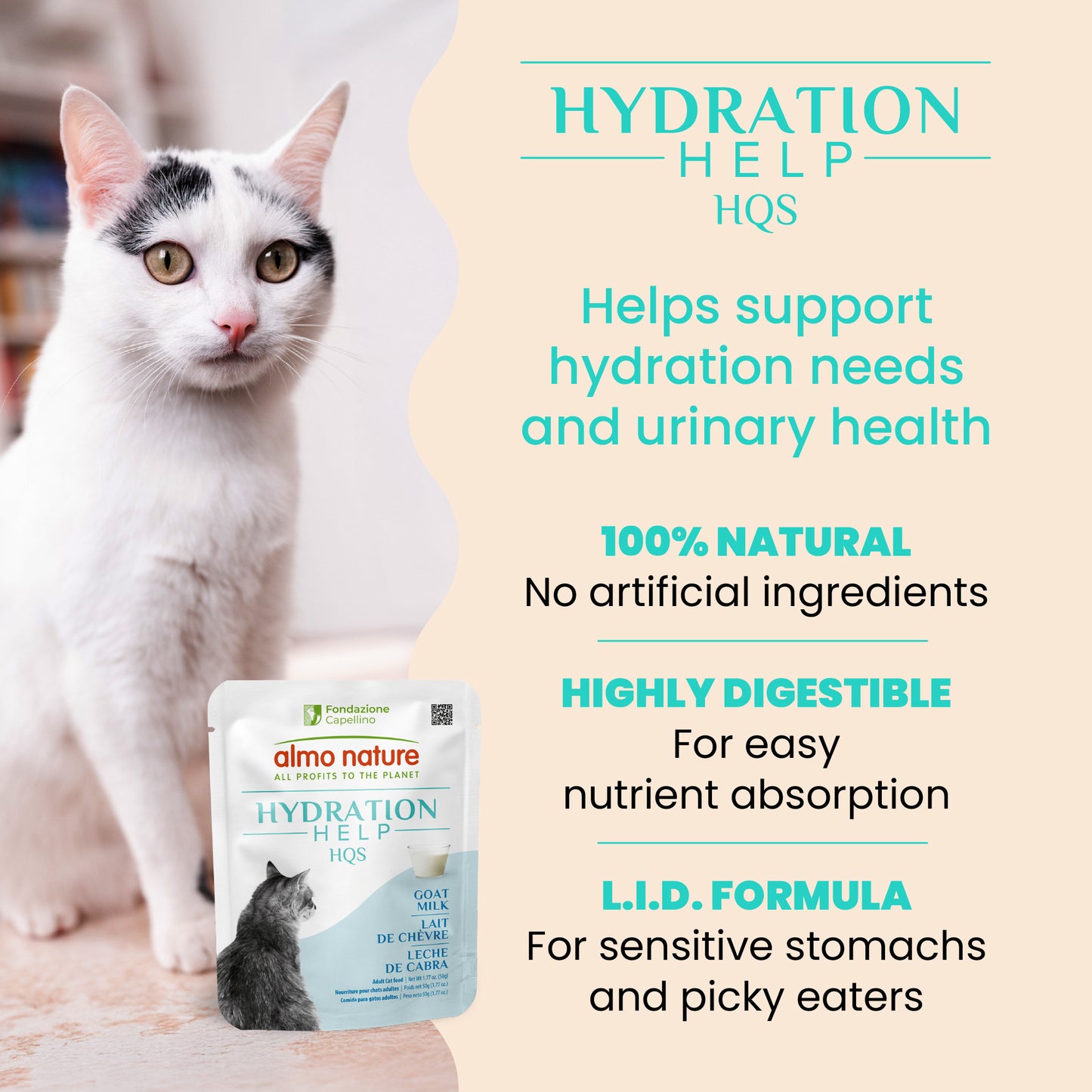 Almo Nature - HQS Hydration Help - Goat Milk