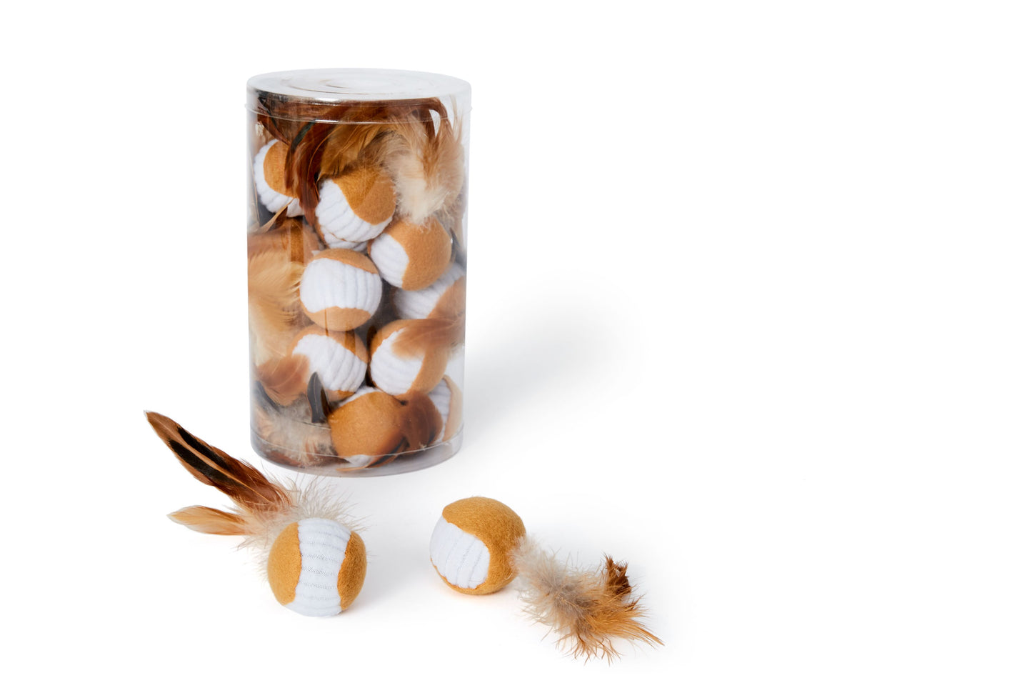 Bud'Z - Ball With Feather Cat Toy