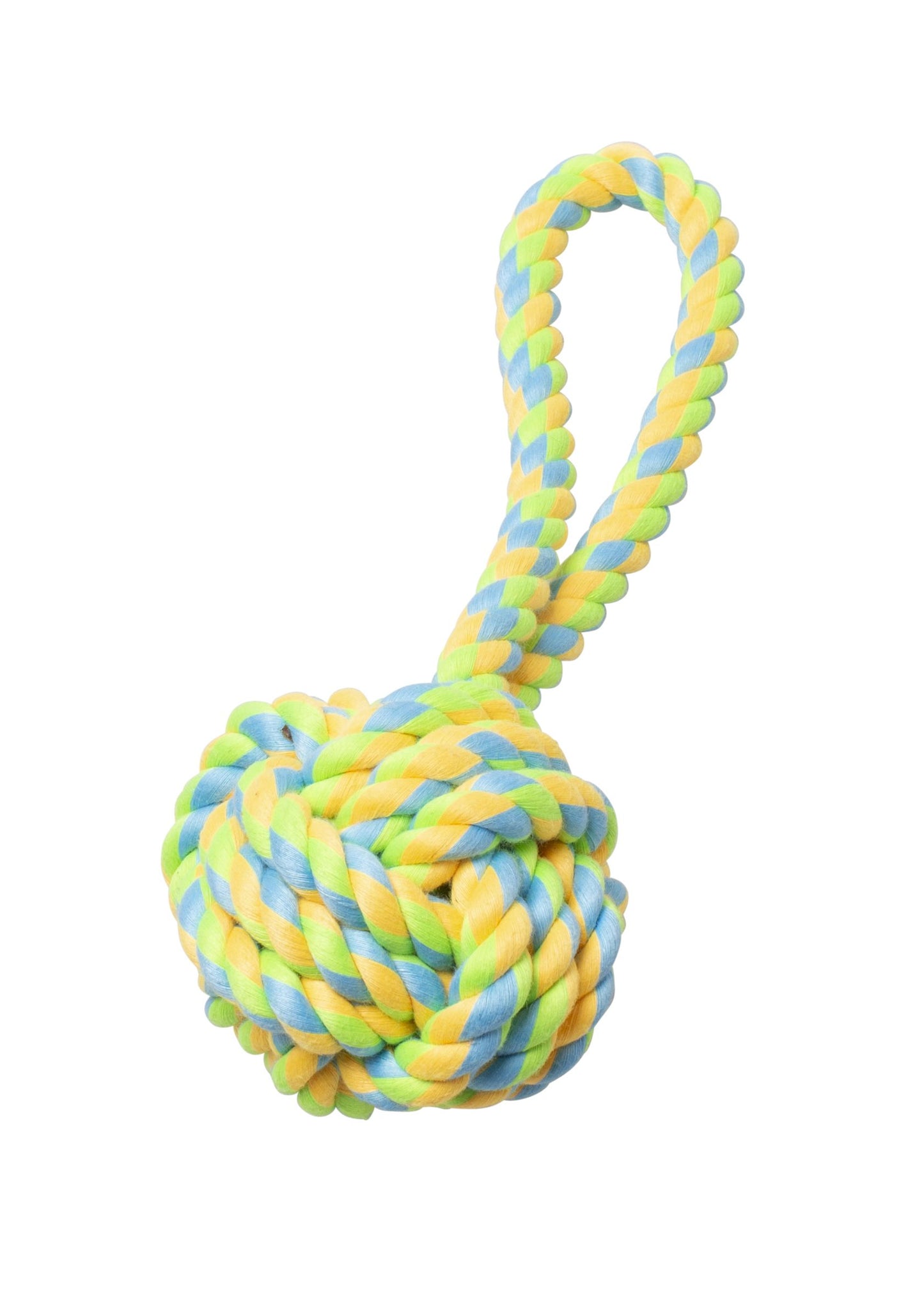 Bud'Z - Rope Monkey Fist With Loop - Green And Yellow