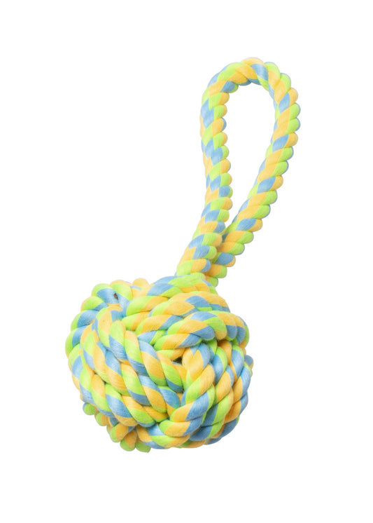 Bud'Z - Rope Monkey Fist With Loop - Green And Yellow