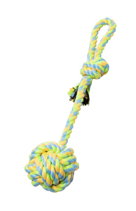 Bud'Z - Rope Monkey Fist With Stem And Loop - Green Yellow