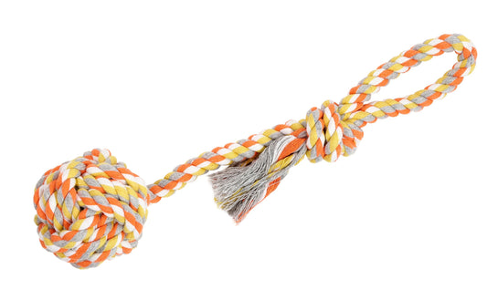 Bud'Z - Rope Monkey's Fist With Stem And Loop - Orange And Yellow