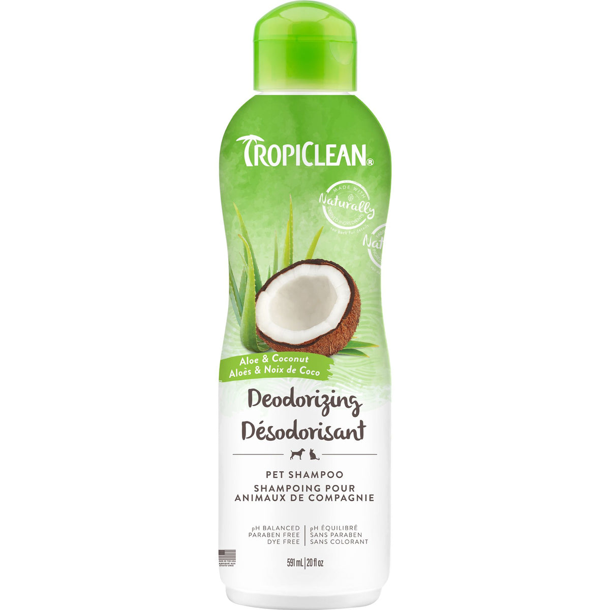 TROPICLEAN - Pet Shampoo - Aloe & Coconut Deodorizing