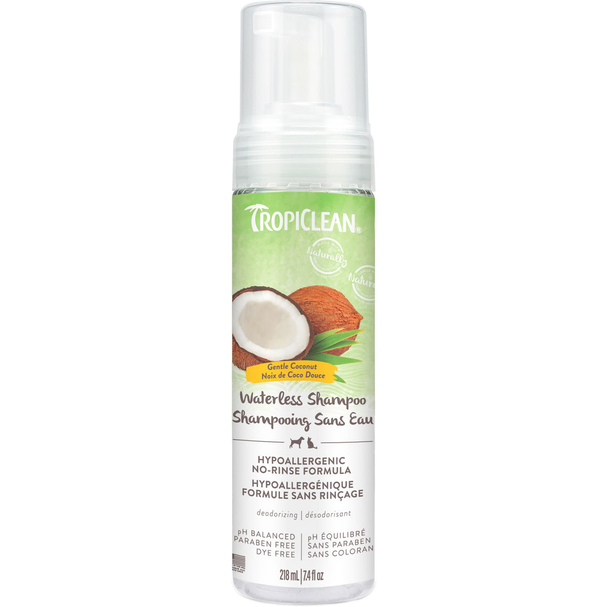 TROPICLEAN - Waterless Shampoo - Kitten & Puppy - Hypoallergenic Gentle Coconut