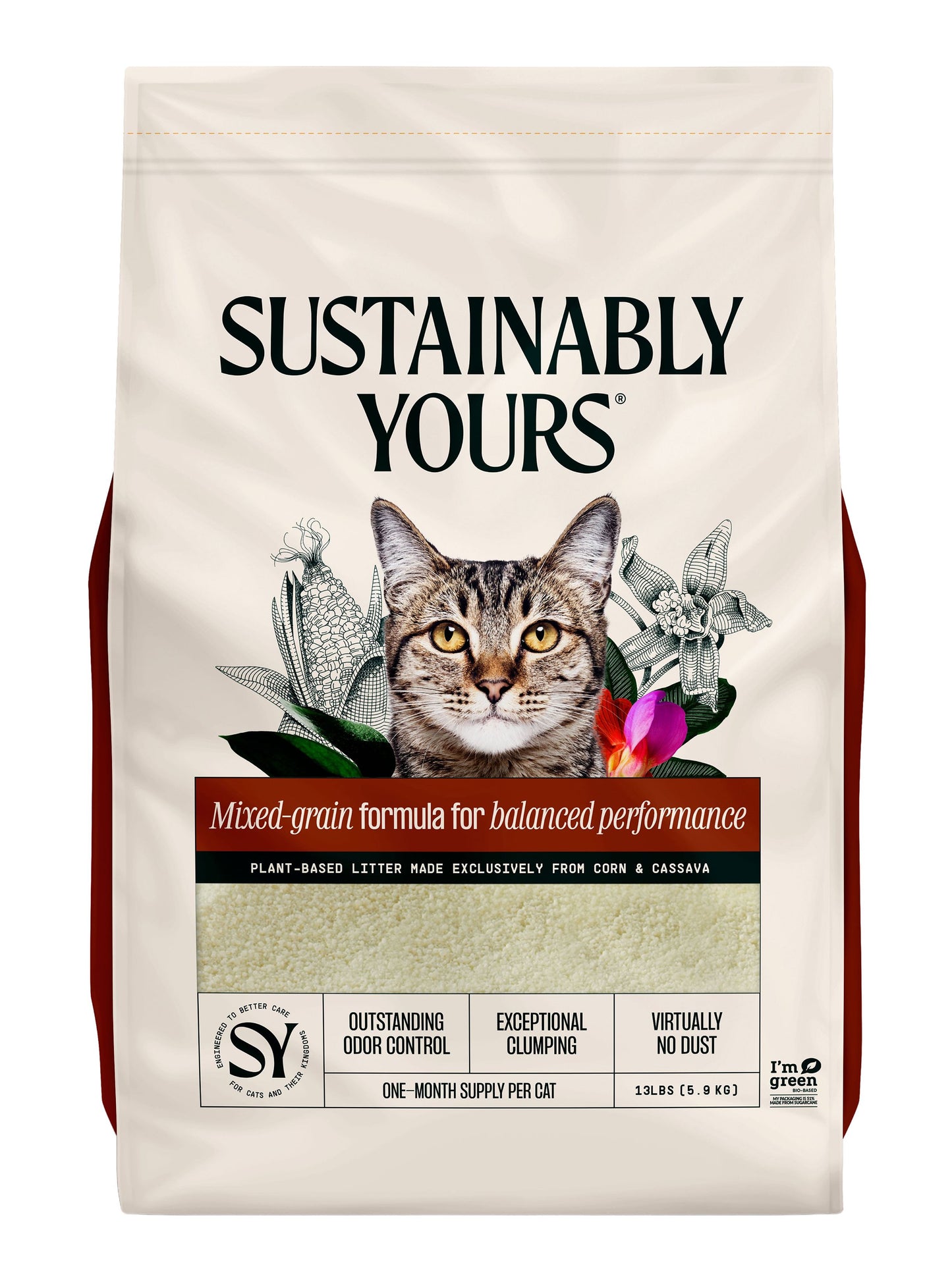 Sustainably Yours - Cat Litter - Mixed-grain formula