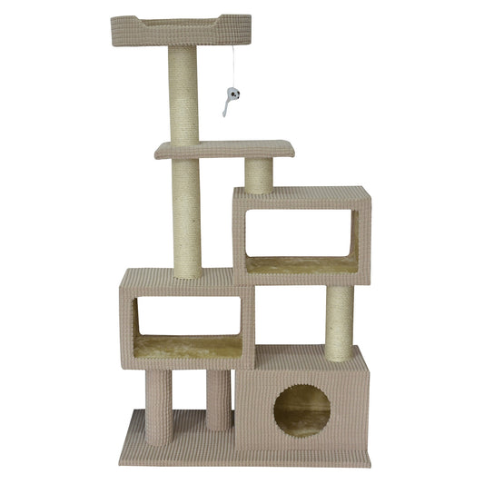 Animal Treasures Cat Tree Scratcher - Tower Condo - 51"