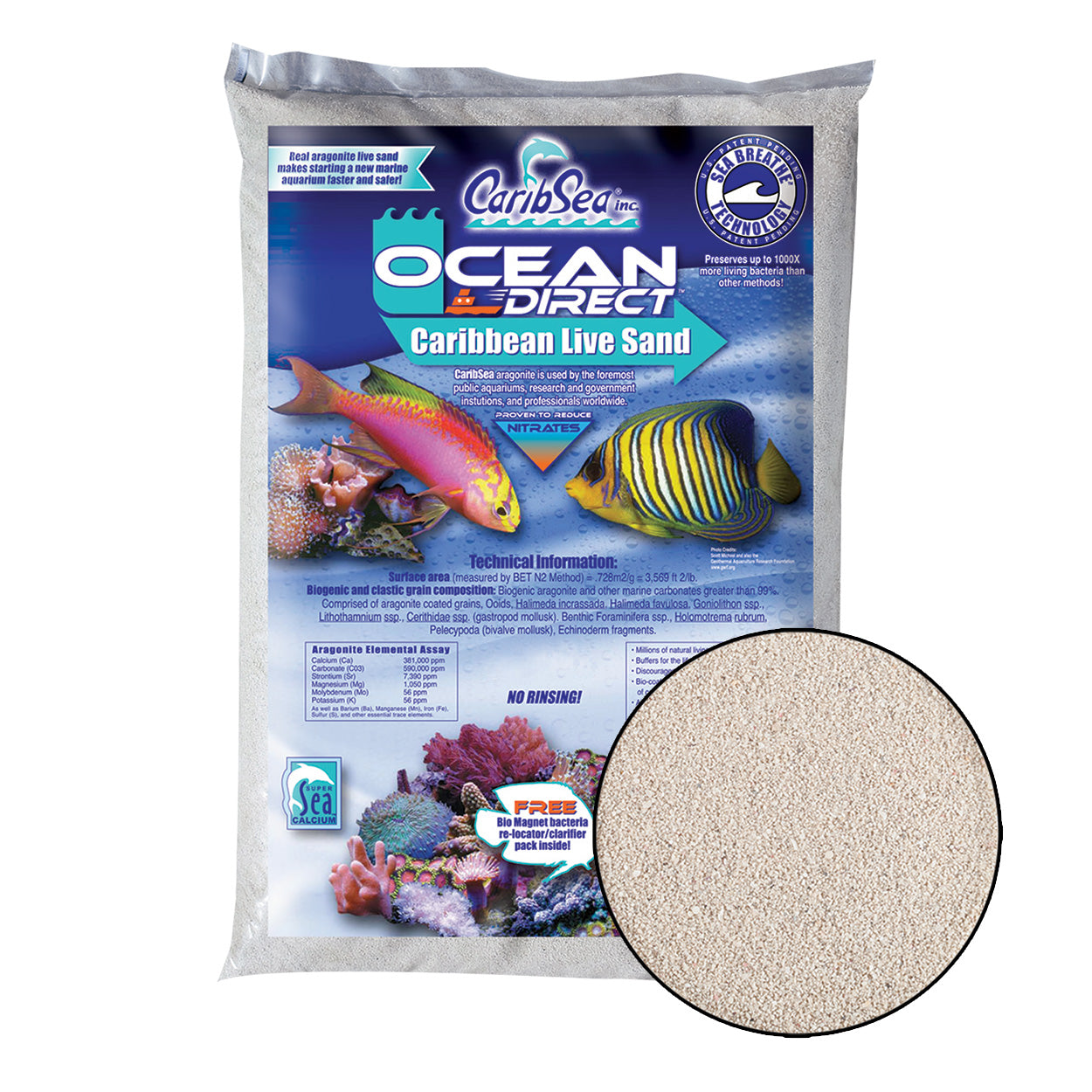 Ocean Direct Caribbean Live Sand Oolite 5lbs
