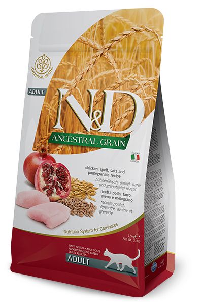 Farmina N&D - Cat Ancestral Grain - Chicken & Pomegranate