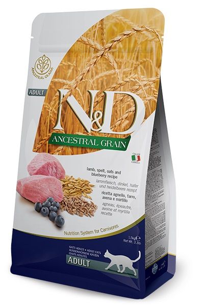 Farmina N&D - Cat Ancestral Grain - Lamb & Blueberry