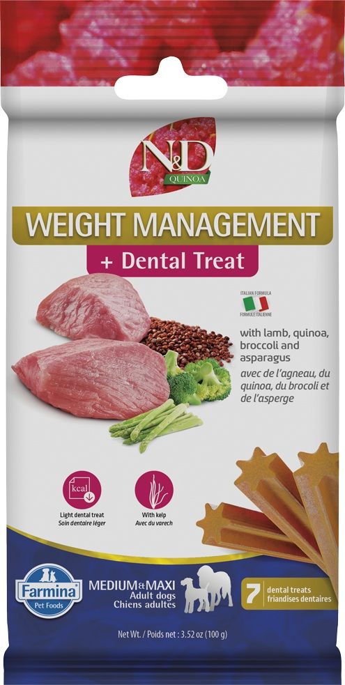 Farmina N&D - Dental Treat - Quinoa Weight Management Lamb (Med/Max)