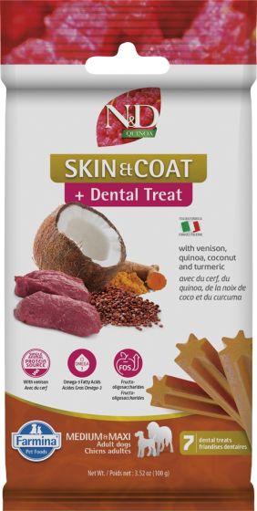Farmina N&D - Dental Treat - Quinoa Skin & Coat Venison (Med/Max)