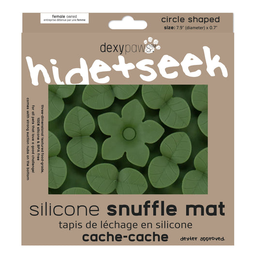 Dexypaws - Circle Hide and Seek Silicone Snuffle Mat - Army Green