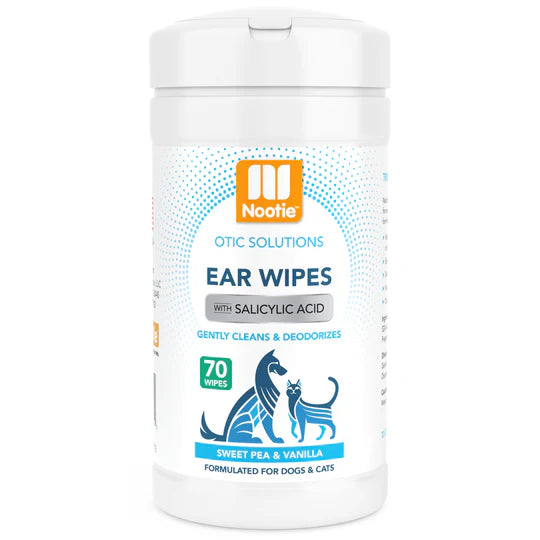 Nootie Ear Wipes with Salicylic Acid for Dogs & Cats