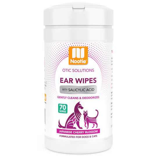 Nootie Ear Wipes with Salicylic Acid for Dogs & Cats