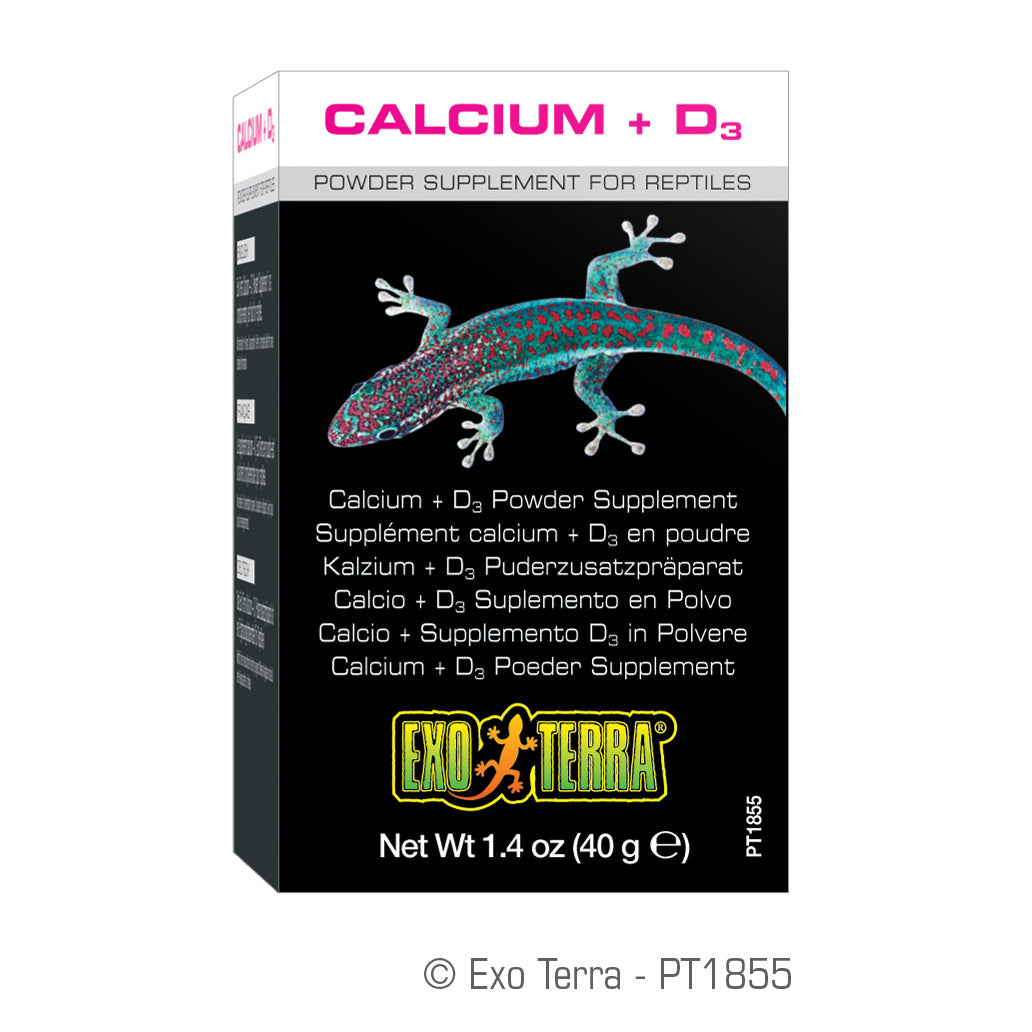 EXO TERRA - Calcium + D3 Powder Supplement - 1.4 oz / 40 g