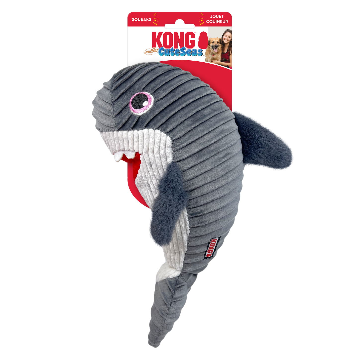 Kong CuteSeas Rufflez Plush Dog Toy