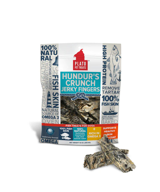 Plato Pet - Hundur's Crunch Jerky Fish Dog Dental Treats