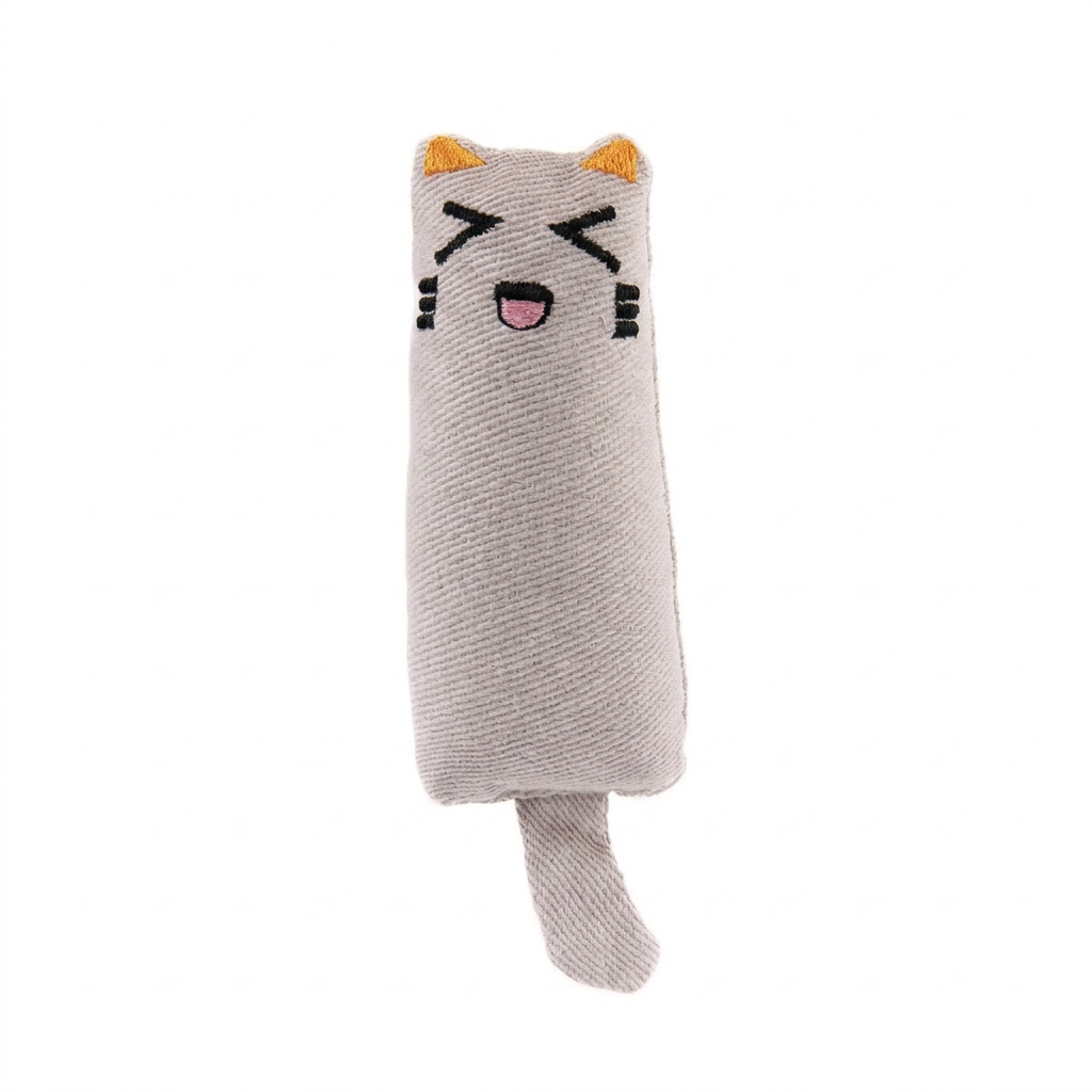 BrookBrand - Rustle Catnip Cat, Grey