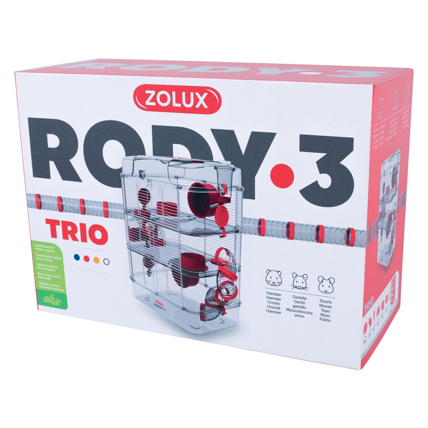 Rody3 - Trio Hamster Cage - Grenadine