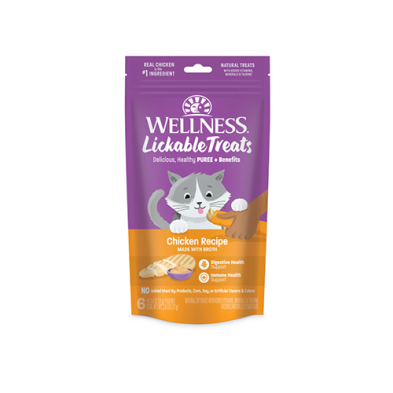 WELLNESS KITTLES GRAIN FREE LICKABLE SOFT PUREE CAT TREATS 2.5OZ