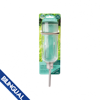 Oxbow Animal Health™ Enriched Life Chew Proof Glass Water Bottle