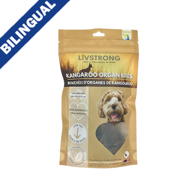 Livestrong - Kangaroo Organ Bites Air Dried Treats For Dogs