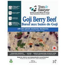Tom & Sawyer - Beef & Goji Berry Frozen Cooked Dog Meal 454g