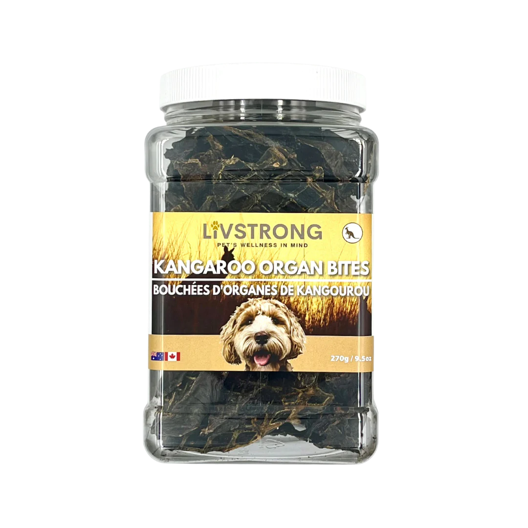 Livestrong - Kangaroo Organ Bites Air Dried Treats For Dogs