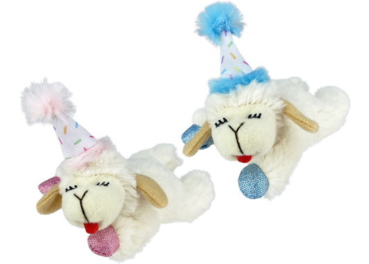 Multipet - Lambchop With Birthday Hat Cat Toy