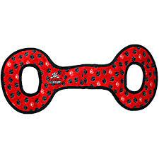Tuffy No Stuffing - Tug-o-War Dog Toy Red Paws