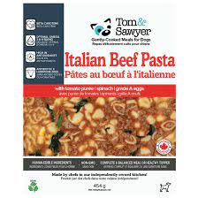 Tom & Sawyer - Italian Beef Pasta Frozen Cooked Dog Meal 454g