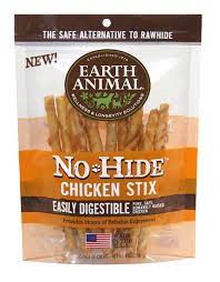 Earth Animal - No Hide Dog Chew Chicken Stix Recipe 10pk