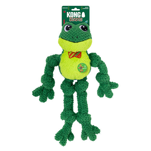 KONG - Dog Holiday Knots - Bow Tie Frog