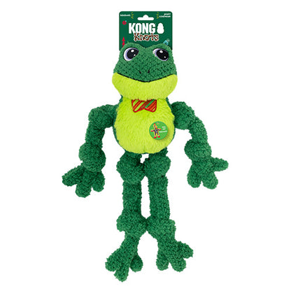 KONG - Dog Holiday Knots - Bow Tie Frog