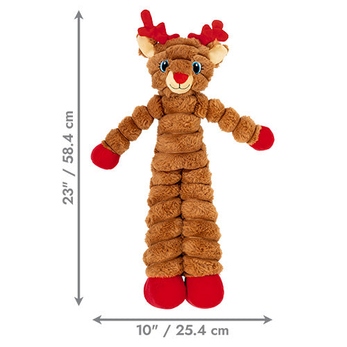 KONG - Dog Holiday Shakers - Crumples Reindeer Red