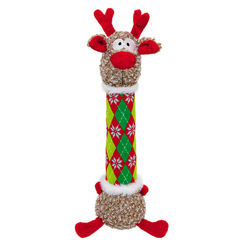 KONG - Dog Holiday Shakers - Luvs Argyle Reindeer
