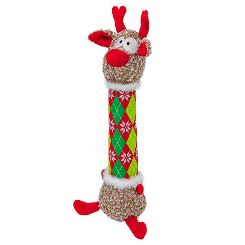 KONG - Dog Holiday Shakers - Luvs Argyle Reindeer
