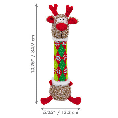 KONG - Dog Holiday Shakers - Luvs Argyle Reindeer