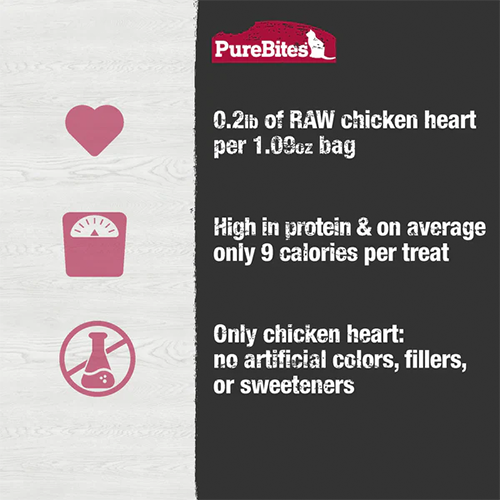 PUREBITES -  CAT - Freeze-Dried Chicken Heart