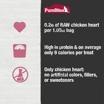 PUREBITES -  CAT - Freeze-Dried Chicken Heart