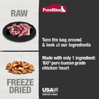 PUREBITES -  DOG - Freeze-Dried Chicken Heart (Copy)