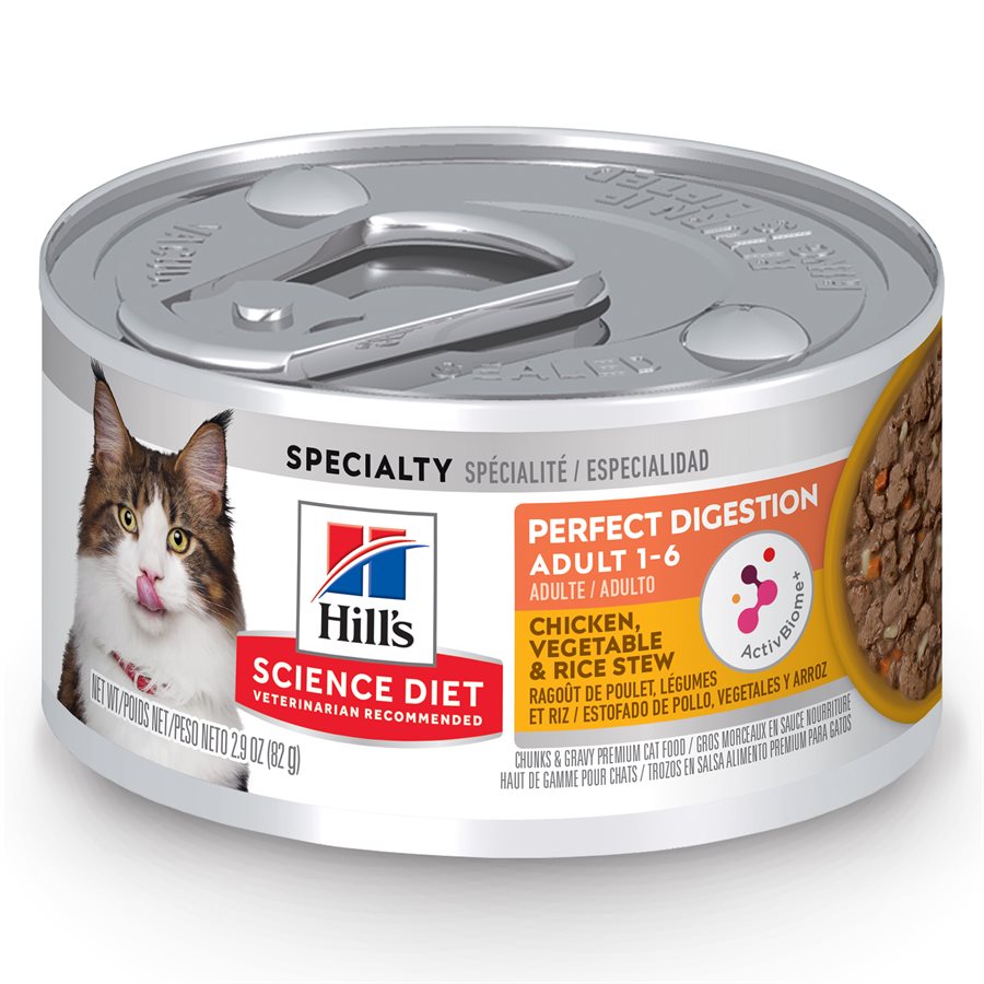 Hill's Science - Perfect Digestion Cat Diet - Chicken Vegetable & Rice Stew