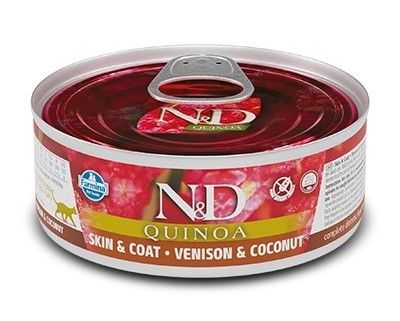 Farmina N&D - Quinoa Skin & Coat Venison & Coconut - Cat Wet Food