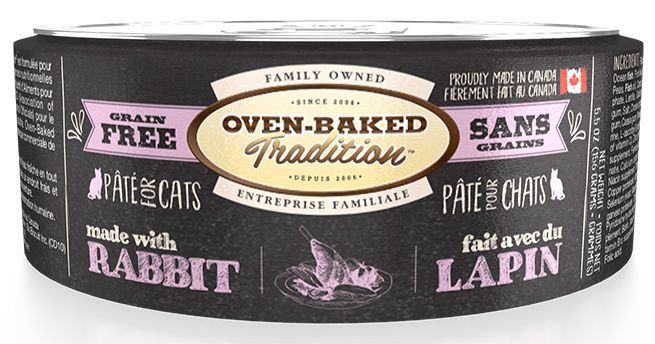 Oven Baked - Wet Cat Food - Grain Free Rabbit, Ocean Fish & Pork Pate