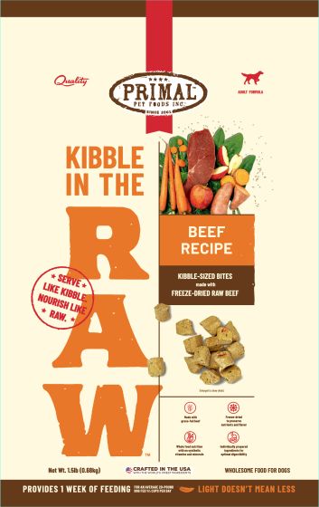 Primal Kibble in the Raw for Dogs