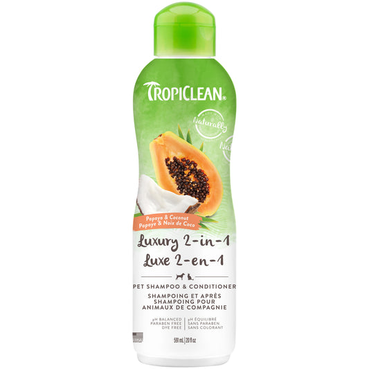 Tropiclean - Luxury Pet Shampoo & Conditioner - Papaya & Coconut
