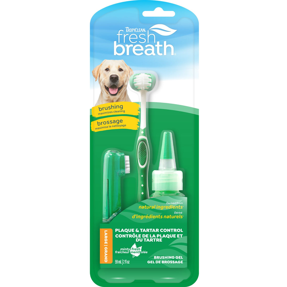 TROPICLEAN - Fresh Breath - Oral Care Kit for Large Dogs