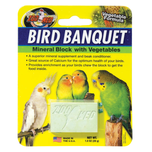 Zoo Med - Bird Banquet Mineral Block - Vegetable Formula