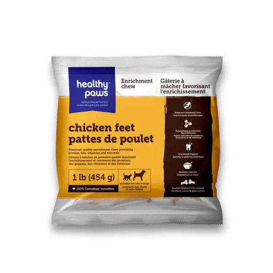 Healthy Paws Enrichment Raw Chicken Feet 1 lb